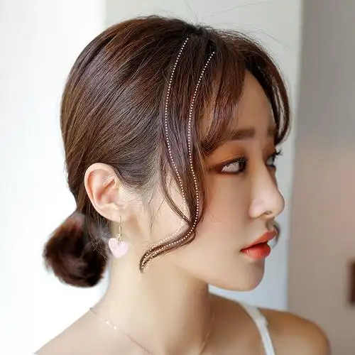 假刘海八字空气刘海女自然逼真前额发际线假发贴片真发真人发丝潮