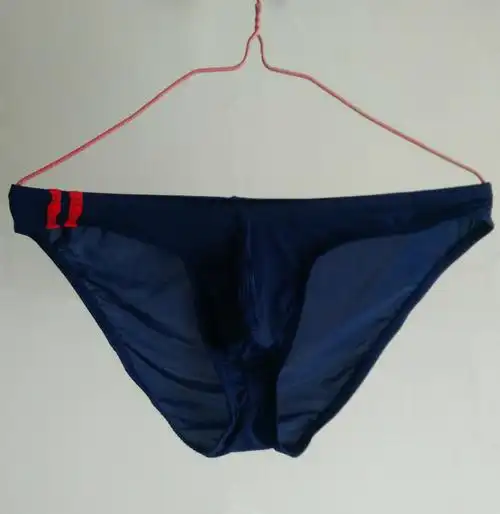 可莉允男士时尚性感冰丝小三角半透明超薄内裤低腰柔滑青年夏季内裤