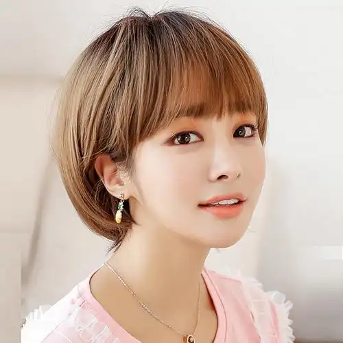 假发女齐刘海bobo波波头假发套日系自然空气刘海短发假发套