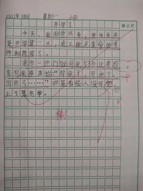 二(6)班优秀"百字日记"作品展