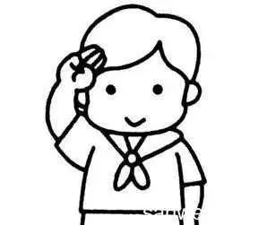 人物敬礼简笔画卡通人物敬礼简笔画