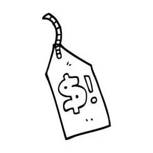 价格曲线线画卡通价格标签照片