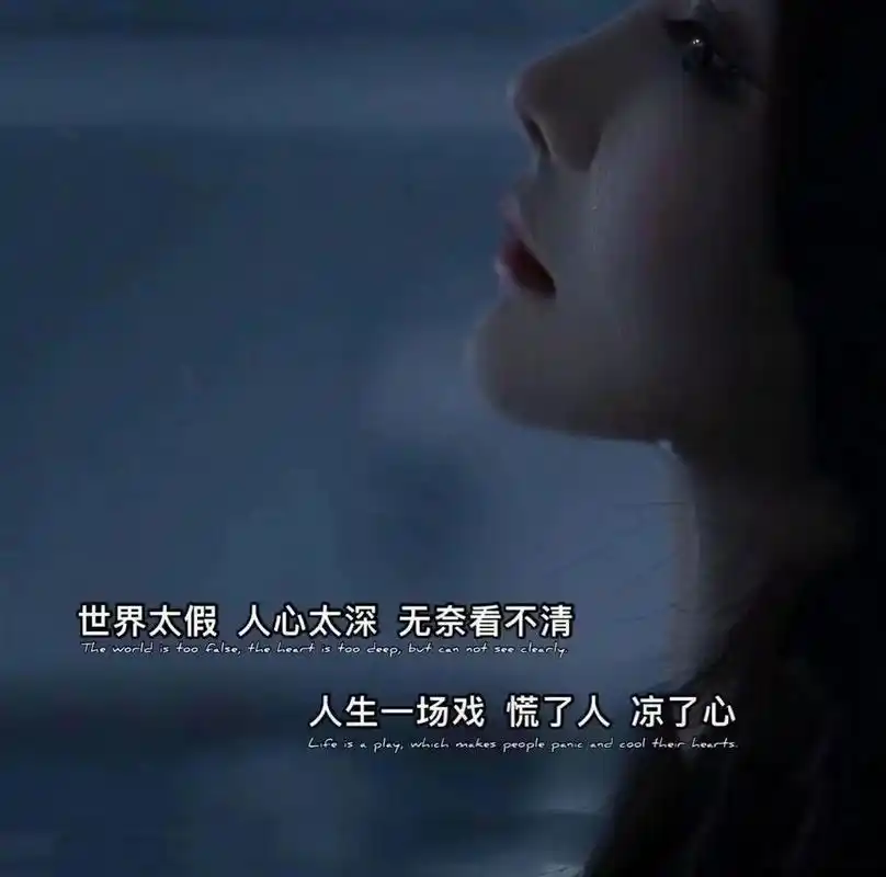 世界太假 人心太深 无奈看不清 67人生一场戏 慌了人 凉了心 世界太