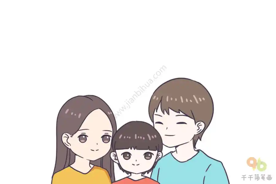 一家三口微信头像专属定制,最新手绘头像全家福一家三口头像,看一眼就