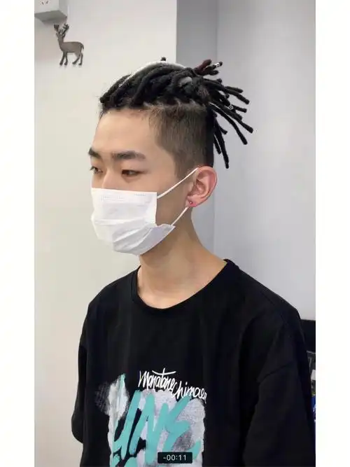 朋克  #嘻哈 #男士脏辫  适合喜欢rap的人群基本分为长短两款短款