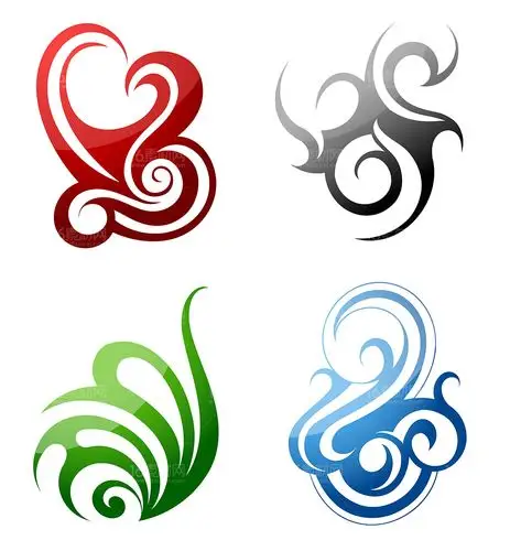 时尚彩色花纹设计矢量素材