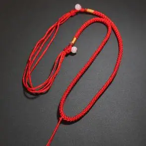 可调节挂绳手工编织玉坠吊坠绳红黑男女玉佩扣佛吊坠平安结绳子