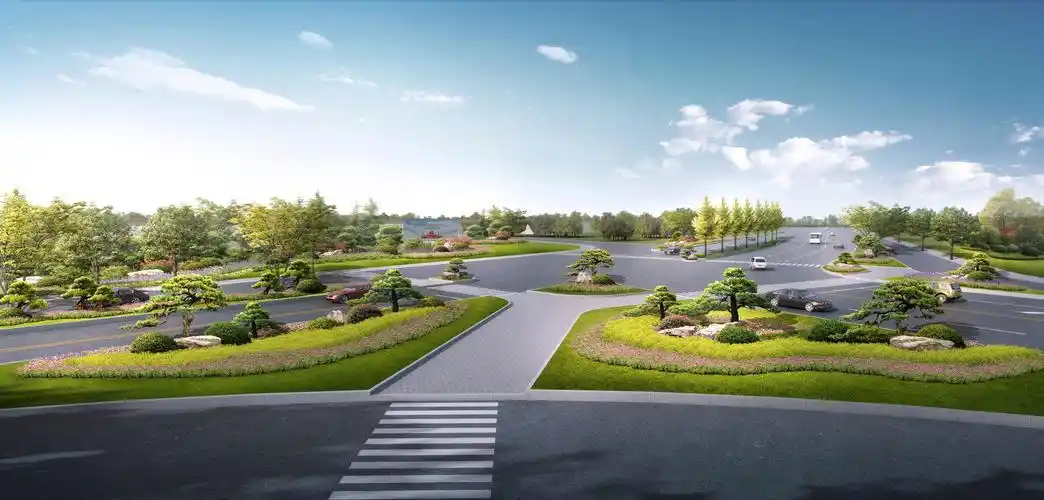 拟定在河洛路与s235交叉口端头打造微景观.