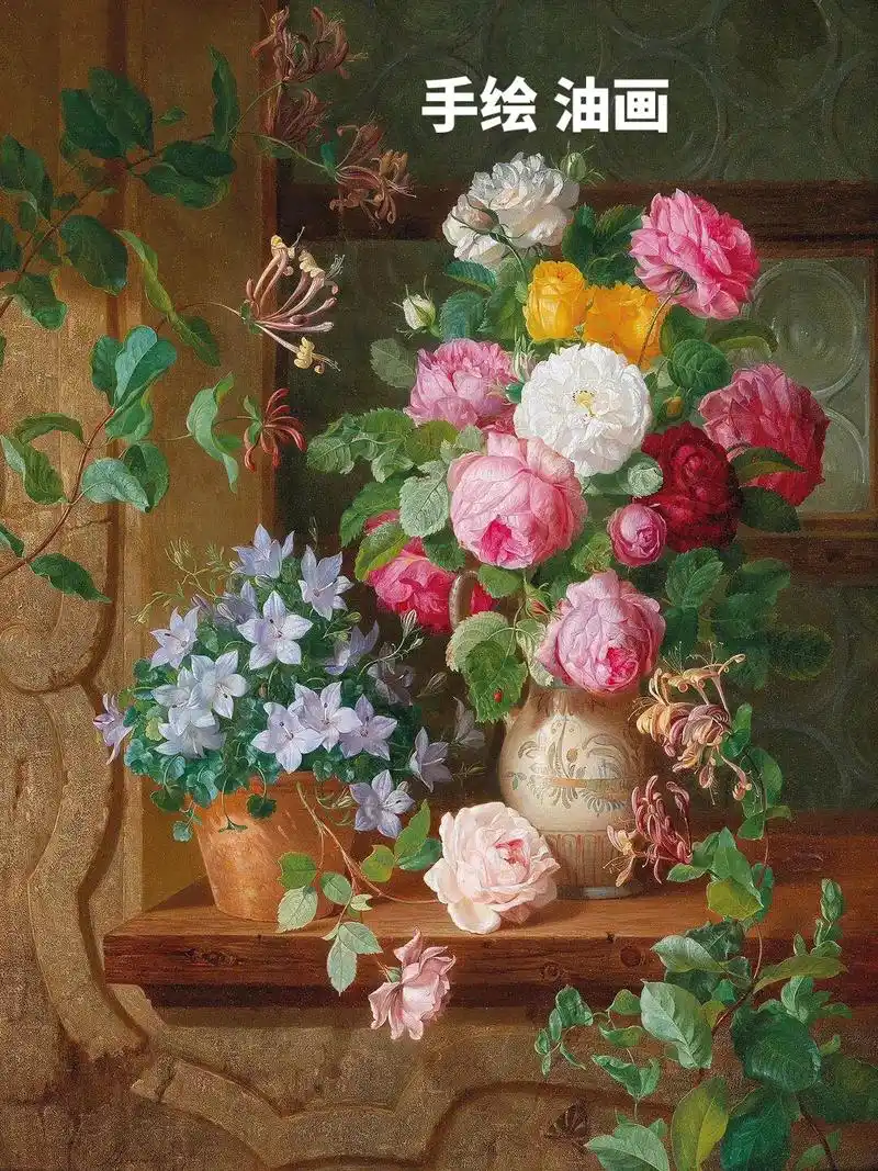 创作灵感 令人流连忘返的花卉油画,植物的元素在任何艺术流派 - 抖音