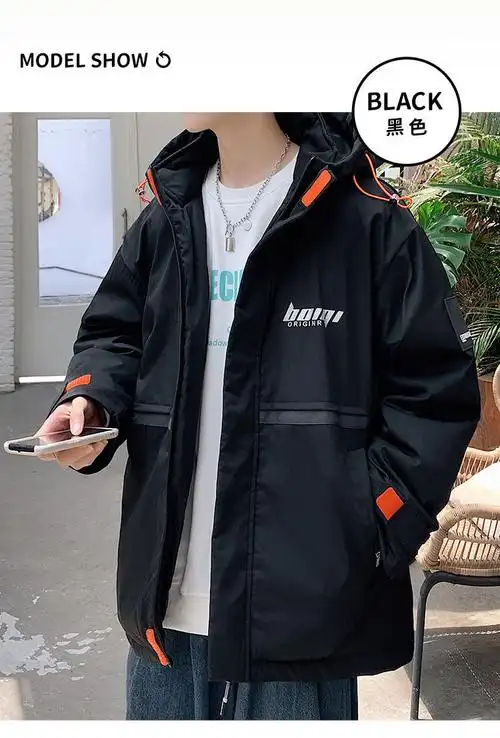 意型(cool collection) 羽绒服男冬季外套加厚宽松潮牌工装羽绒服男装