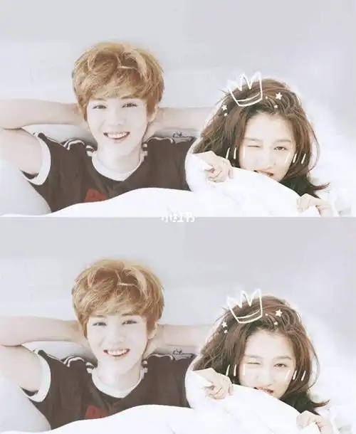 关晓彤和鹿晗的情侣照片