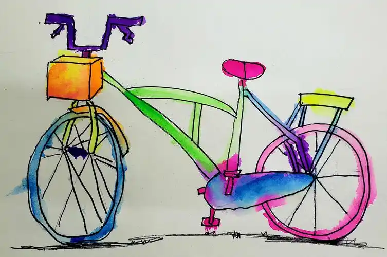 创意美术补课第三节《我的自行车》