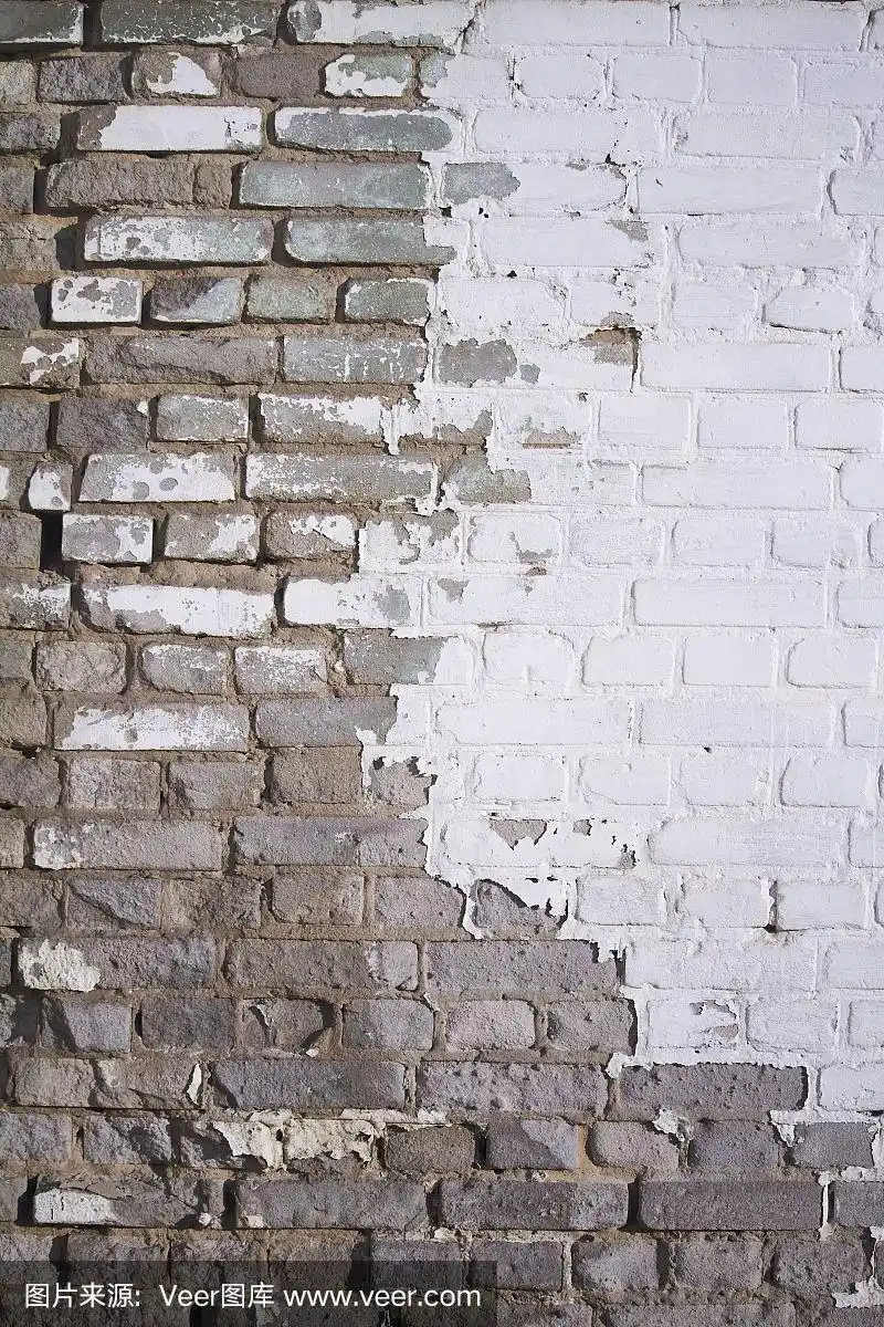 老白灰纹理墙,砖墙背景,选择性聚焦