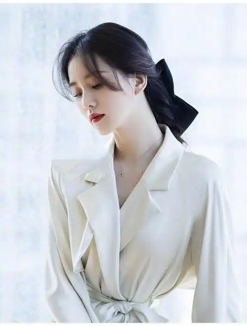 刘诗诗同款发饰发夹黑色蝴蝶结发夹头发夹飘带优雅感发饰头饰品女