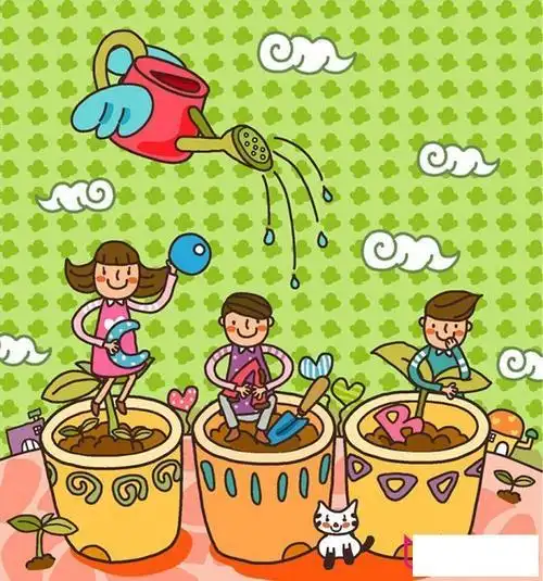 男孩简笔画呢浇花的小男孩简笔画简笔画小男孩浇花小男孩在摘花简笔画