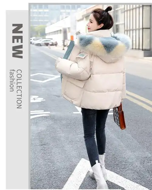 aemape新年战袍冬装棉服女2023年新款韩版时尚气质外套宽松棉衣小棉袄