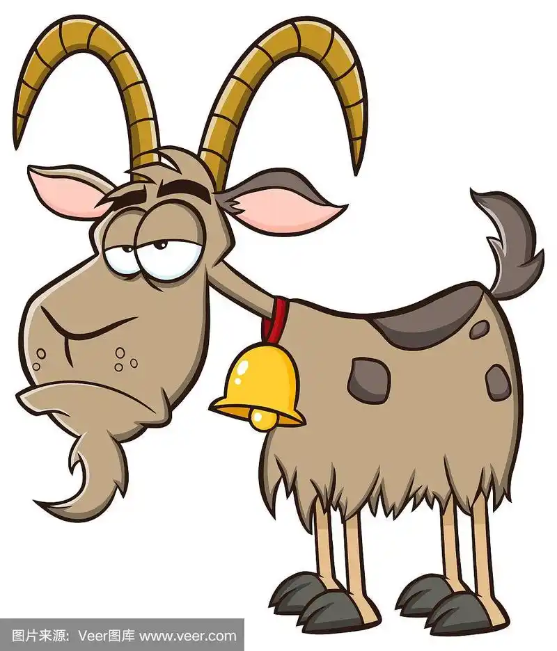 暴躁山羊卡通吉祥物角色