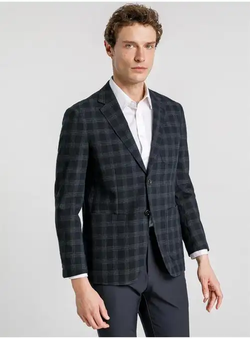 【商场同款】金利来西装官方直发纯羊毛柔软舒适修身显瘦格纹商务休闲