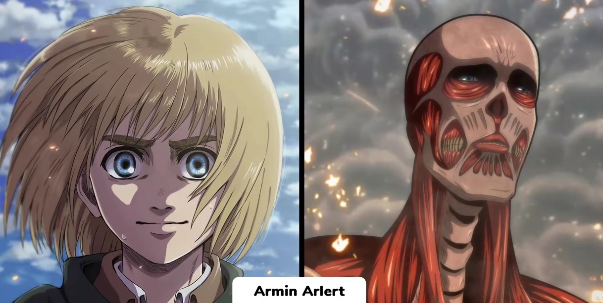 进击的巨人:18位角色巨人化前后对比,谁能把颜值稳住?