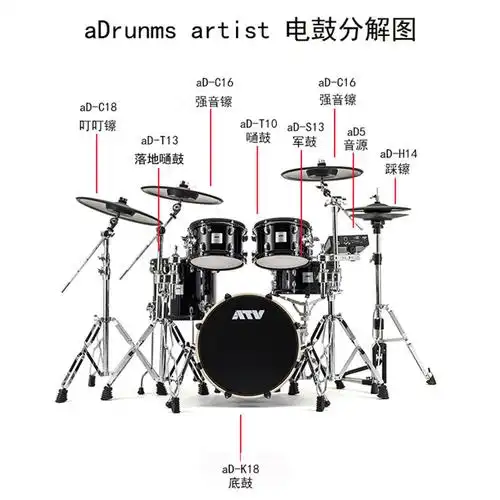 atv罗兰电子鼓exs-1exs-2exs-3网面电鼓儿童成人考级专业电架子鼓 exs