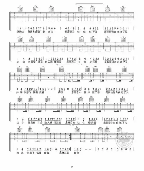 张信哲 过火|吉他谱