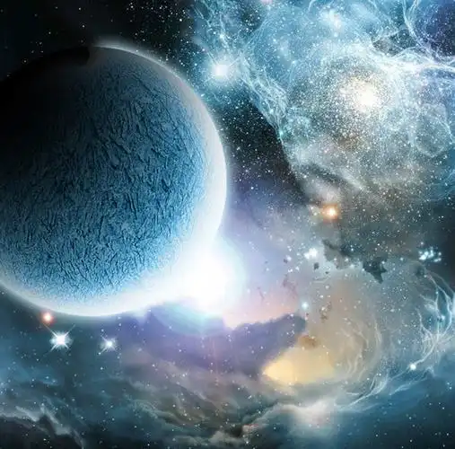 梦幻蓝色星空背景