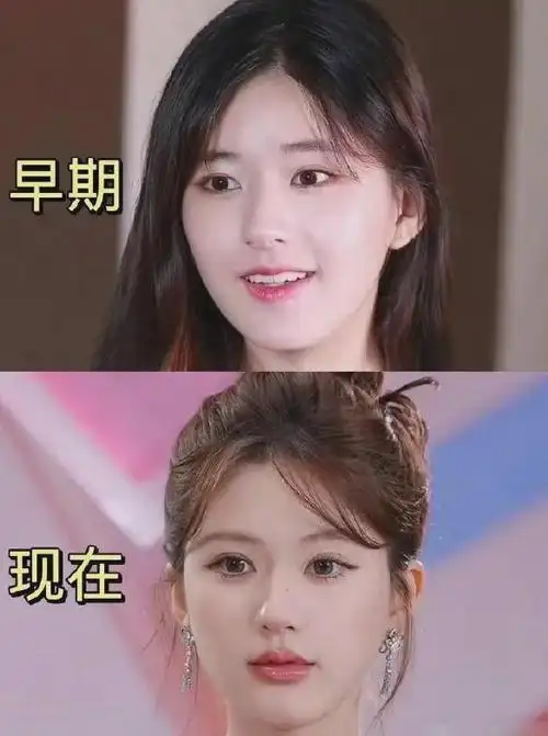 但还是有人找出了赵露思出道前后的对比图,这中间的差距很直观.