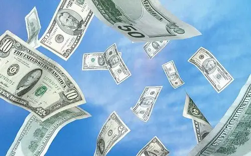 国"(is)金库的解密录像带,画面显示建筑物爆炸后,现场钞票满天飞