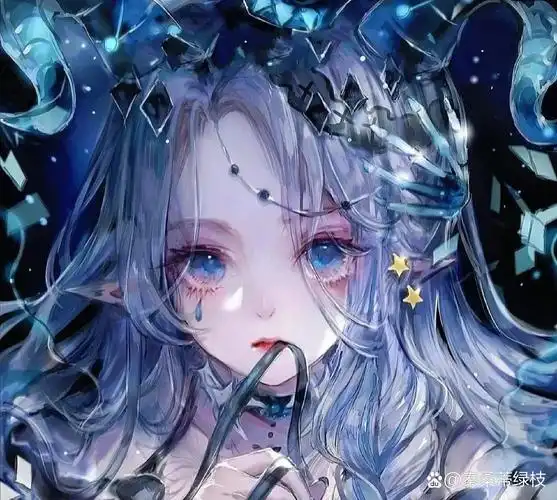 蓝色系列动漫女生头像来啦^~(不看后悔)