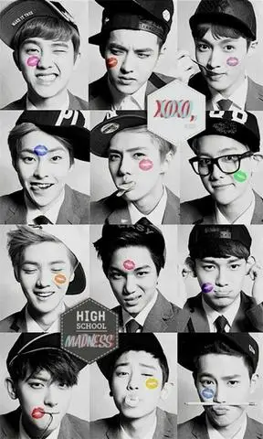 exo锁屏壁纸十二人图片