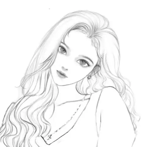 女头像线稿打卡鞠婧祎