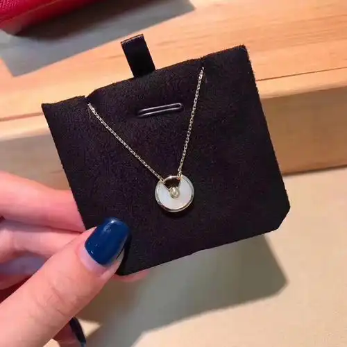 k黄 天然白贝卡地亚平安符护身符  ,天然白贝