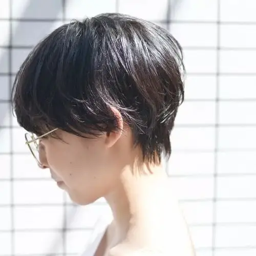 女生齐耳短发中分帅气16p