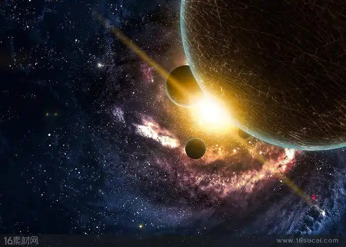 一望无际的太阳系行星高清图片