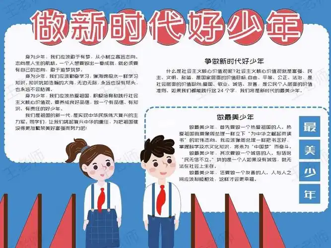 新时代好少年  #手抄报  #创意美术  #手抄报作业  #绘画素材