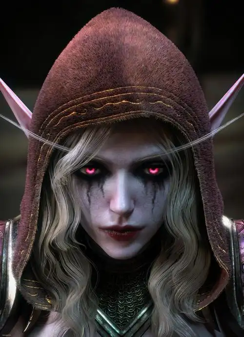 希尔瓦娜斯·风行者_cg插画_绘画艺术-摩尔网cgmol