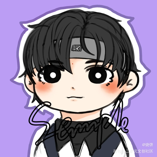 赠图_易烊千玺q版绘画作品