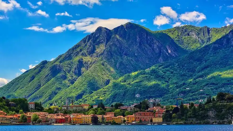 天空,云,山,树木,湖泊,房子 壁纸 | 1920x1080 壁纸下载 | cn.