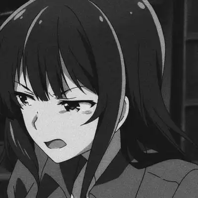 微丧黑白高冷动漫女头/我已经决定放弃你了 余生各自安好_卡通动漫