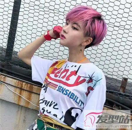 假小子超短发染发 打造超越男生的帅气_发型站_最新流行发型设计发型
