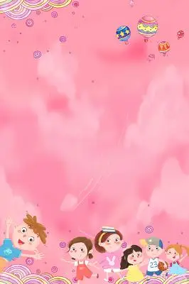 家长会卡通绘画学生幼儿园开学季开园招生欢迎新生背景素材