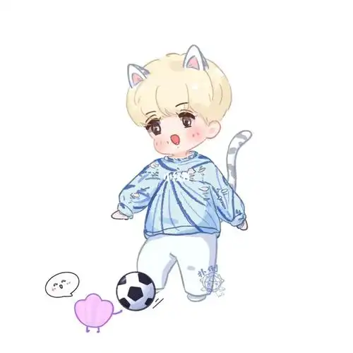 听说修猫咪都爱玩球#张艺兴  #procreate  #画画  #q版  #q版人物