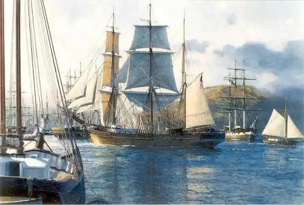 美国海洋画家david thimgan帆船系列作品