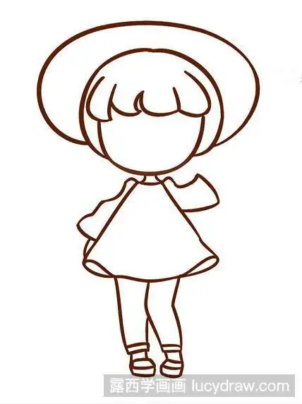 简笔画春日女孩的画法教程