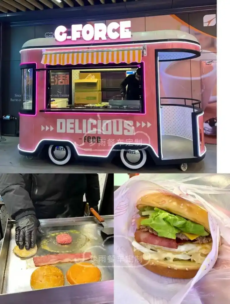 网红夜市摆摊车.街景餐车,网红餐车 镜面不锈钢咖啡车 街头网 - 抖音