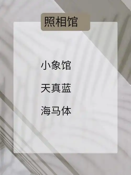 也陆续去了小象馆,海马体和天真蓝三家照相馆