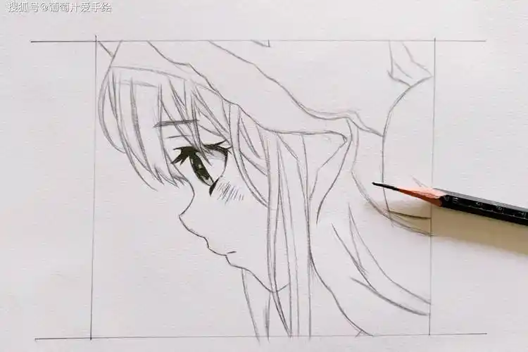 每日一画,这样画动漫女孩侧脸不是有手就行吗!