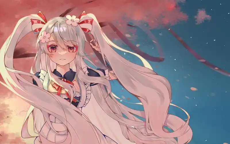 活动  【sai2绘画过程】赤瞳白毛双马尾控诱捕器