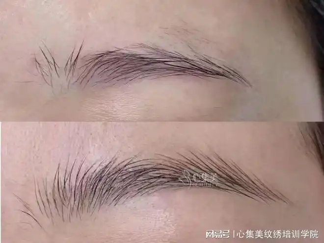 右边眉毛就是野生眉呐,野生眉其实就是之前你听说过的仿真眉,对于我们