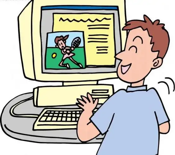 人物上网漫画图片